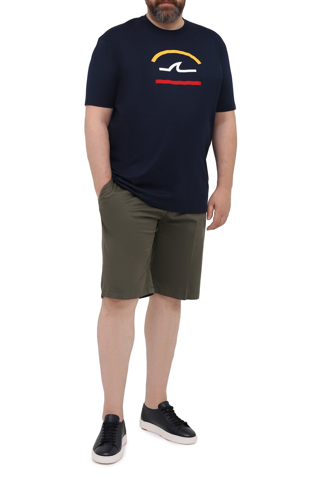 Шорты из хлопка и шелка PAUL&SHARK, арт. 21414116/FIZ, фото 2