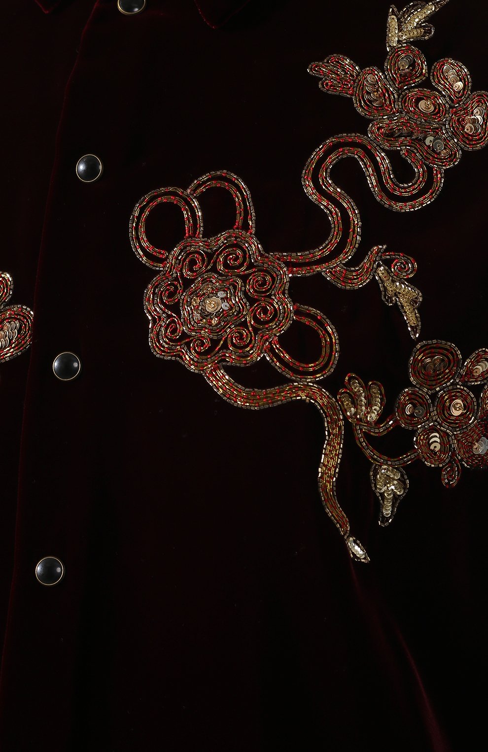 Бархатная рубашка SAINT LAURENT, арт. 590083/Y525R, фото 5