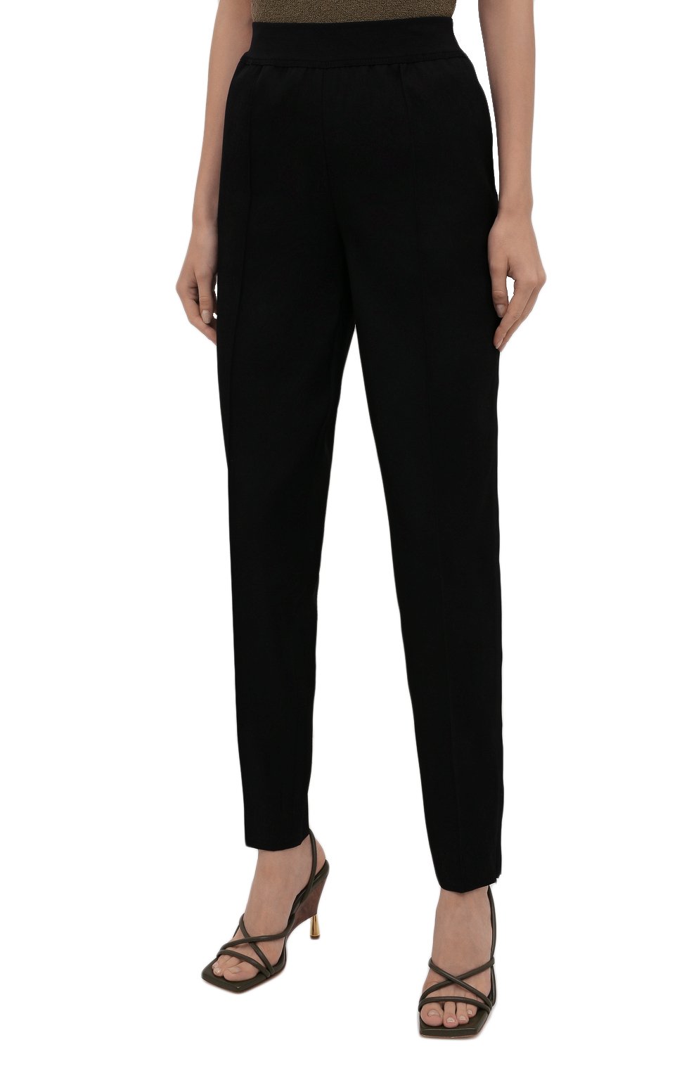 Шерстяные брюки JIL SANDER черного цвета по цене 87200 руб., арт. JSWT315000-WT202500, фото 3 Шерстяные брюки JIL SANDER, арт. JSWT315000-WT202500, фото 3