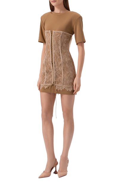 Туфли holli 95 AMINA MUADDI бежевого цвета по цене 89250 руб., арт. H0LLI MESH SLING 95/MESH, фото 3 Туфли holli 95 AMINA MUADDI, арт. H0LLI MESH SLING 95/MESH, фото 3