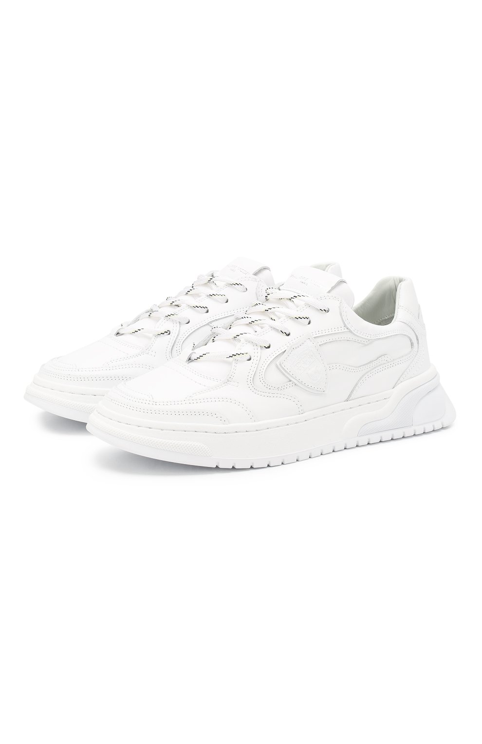 Кожаные кроссовки PHILIPPE MODEL белого цвета по цене 23050 руб., арт. SELD V005, фото 1 Кожаные кроссовки PHILIPPE MODEL, арт. SELD V005, фото 1