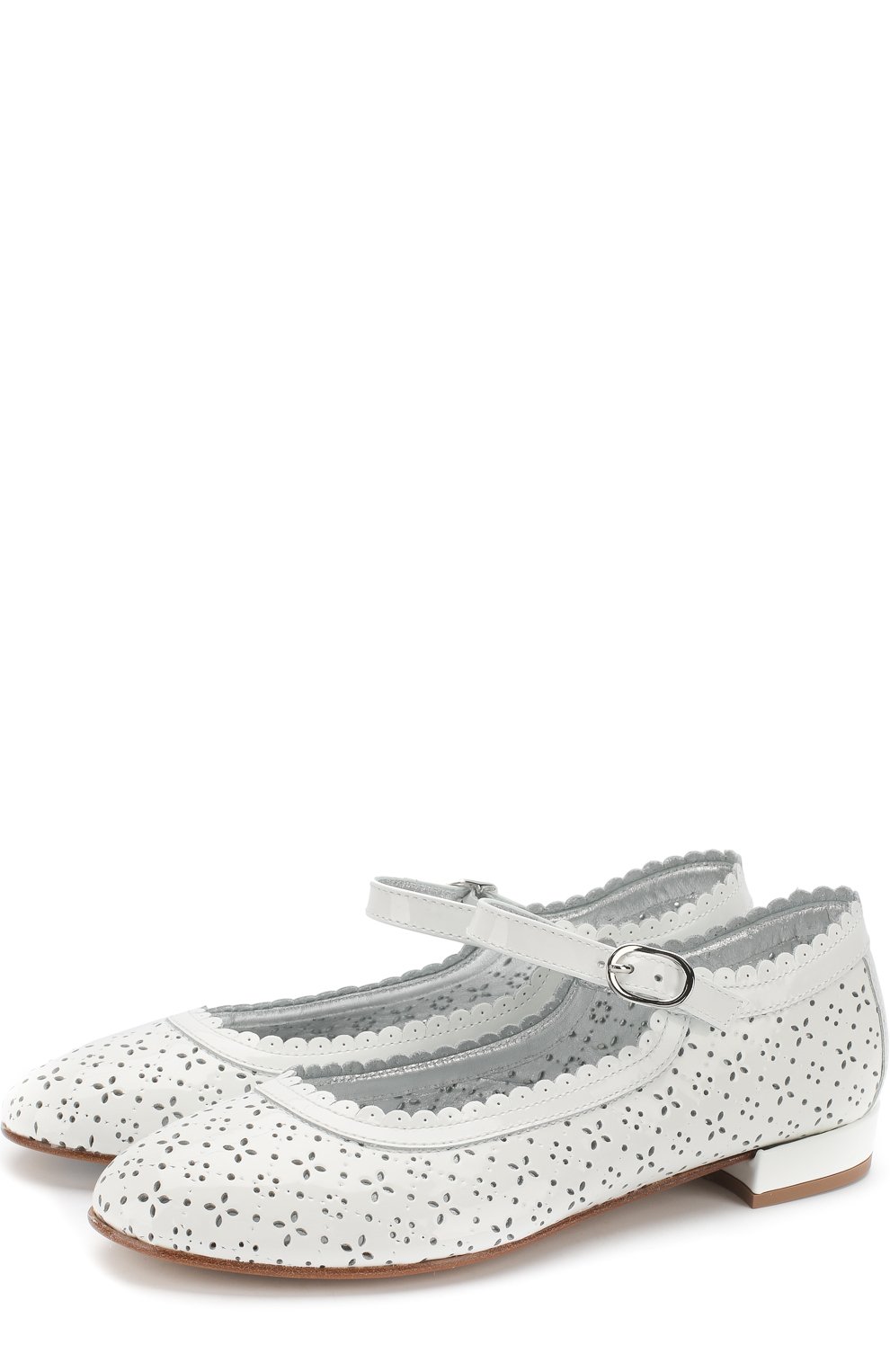 Лаковые туфли на ремешке с перфорацией SIMONETTA, арт. 54786/28-35, фото 1