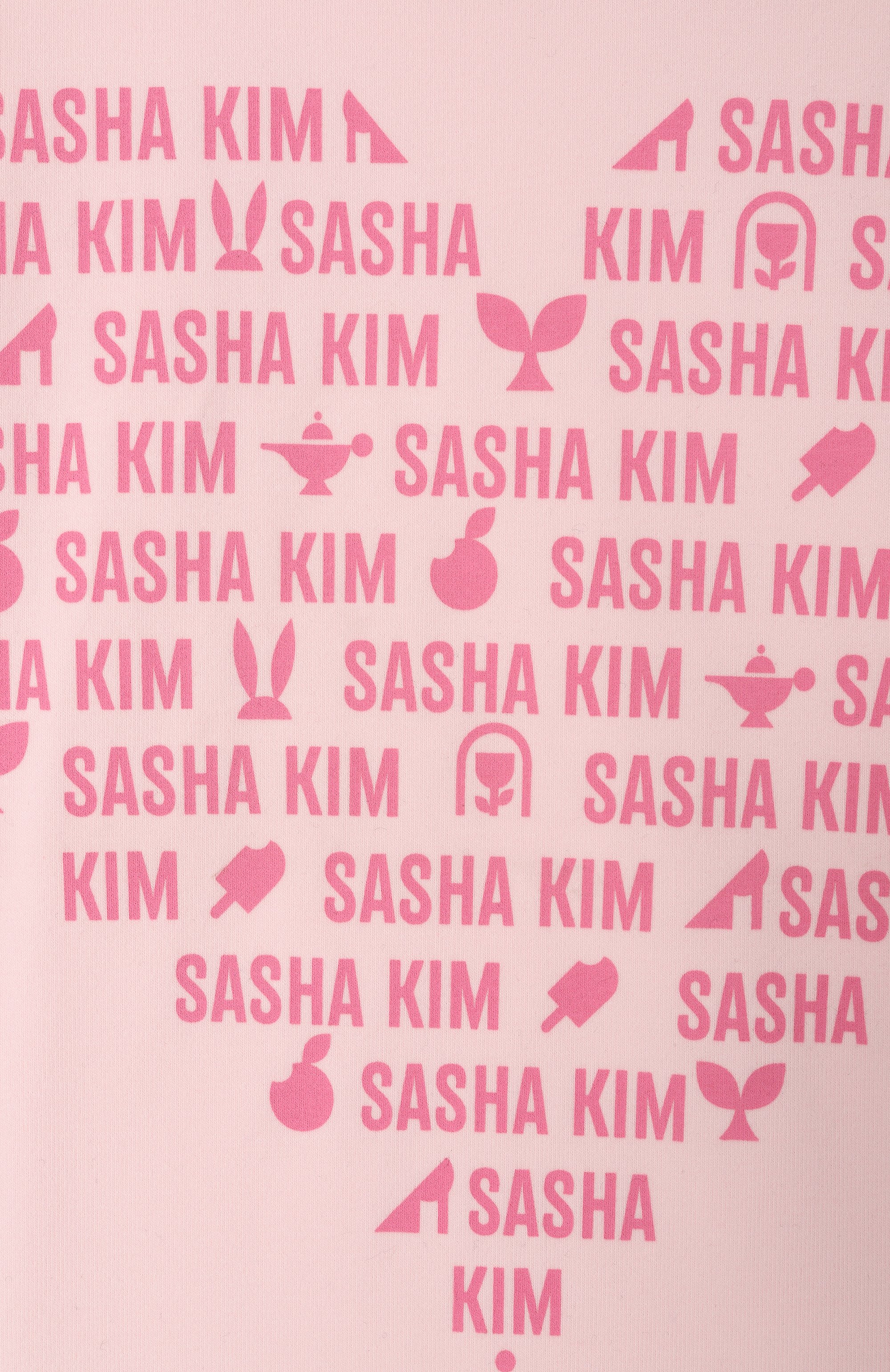 Хлопковая футболка SASHA KIM светло-розового цвета по цене 7120 руб., арт. УТ-00000622, фото 3 Хлопковая футболка SASHA KIM, арт. УТ-00000622, фото 3