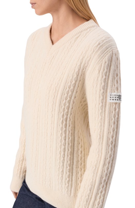 Свитер MM6 S62HN0008/M13195 Кремовый  S62HN0008/M13195 Фото 5