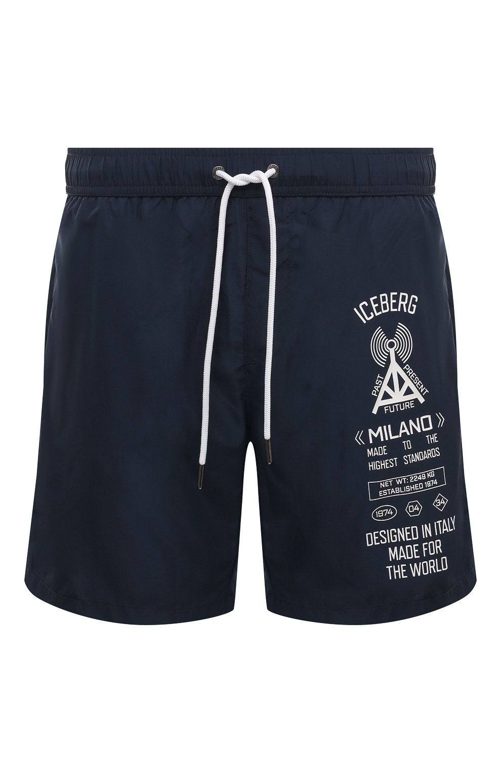 Плавки-шорты ICEBERG темно-синего цвета по цене 7195 руб., арт. ICE4MBM12, фото 1 Плавки-шорты ICEBERG, арт. ICE4MBM12, фото 1