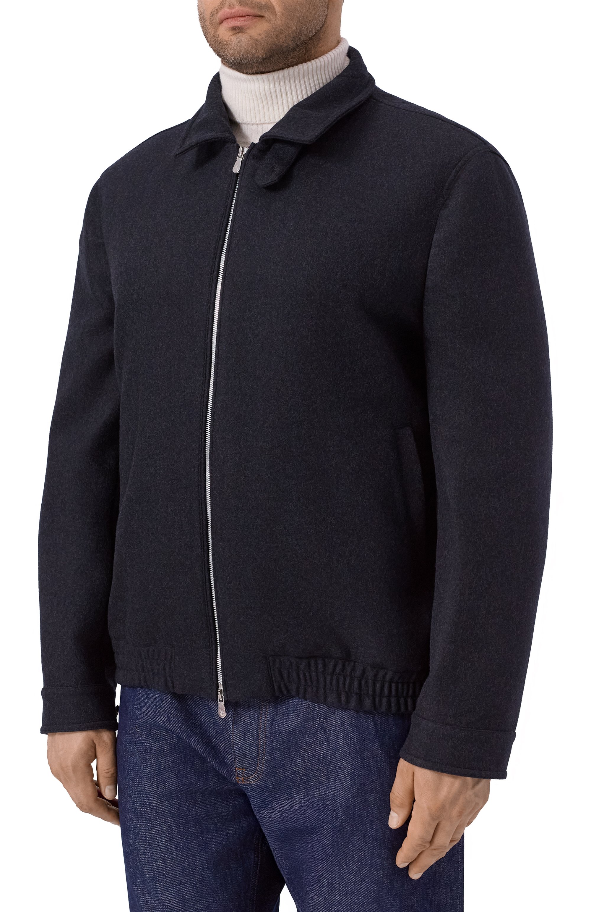 Шерстяной бомбер BRUNELLO CUCINELLI черного цвета по цене 533000 руб., арт. MY4966379, фото 3 Шерстяной бомбер BRUNELLO CUCINELLI, арт. MY4966379, фото 3