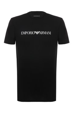 Мужская хлопковая футболка EMPORIO ARMANI черного цвета, арт. 8N1TN5/1JPZZ | Фото 1 (Рукава: Коротк�ие; Длина (для топов): Стандартные; Принт: С принтом; Материал сплава: Проставлено; Материал внешний: Хлопок; Драгоценные камни: Проставлено; Стили: Кэжуэл)