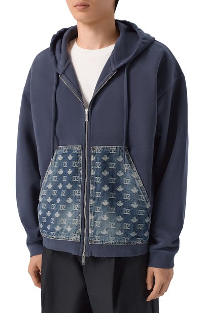 Хлопковая толстовка DSQUARED2 темно-синего цвета по цене 69950 руб., арт. S74HG0190/D25028, фото 3 Хлопковая толстовка DSQUARED2, арт. S74HG0190/D25028, фото 3