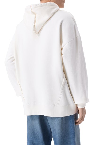 Хлопковое худи UNDERCOVER белого цвета по цене 62100 руб., арт. UP2E4806, фото 4 Хлопковое худи UNDERCOVER, арт. UP2E4806, фото 4