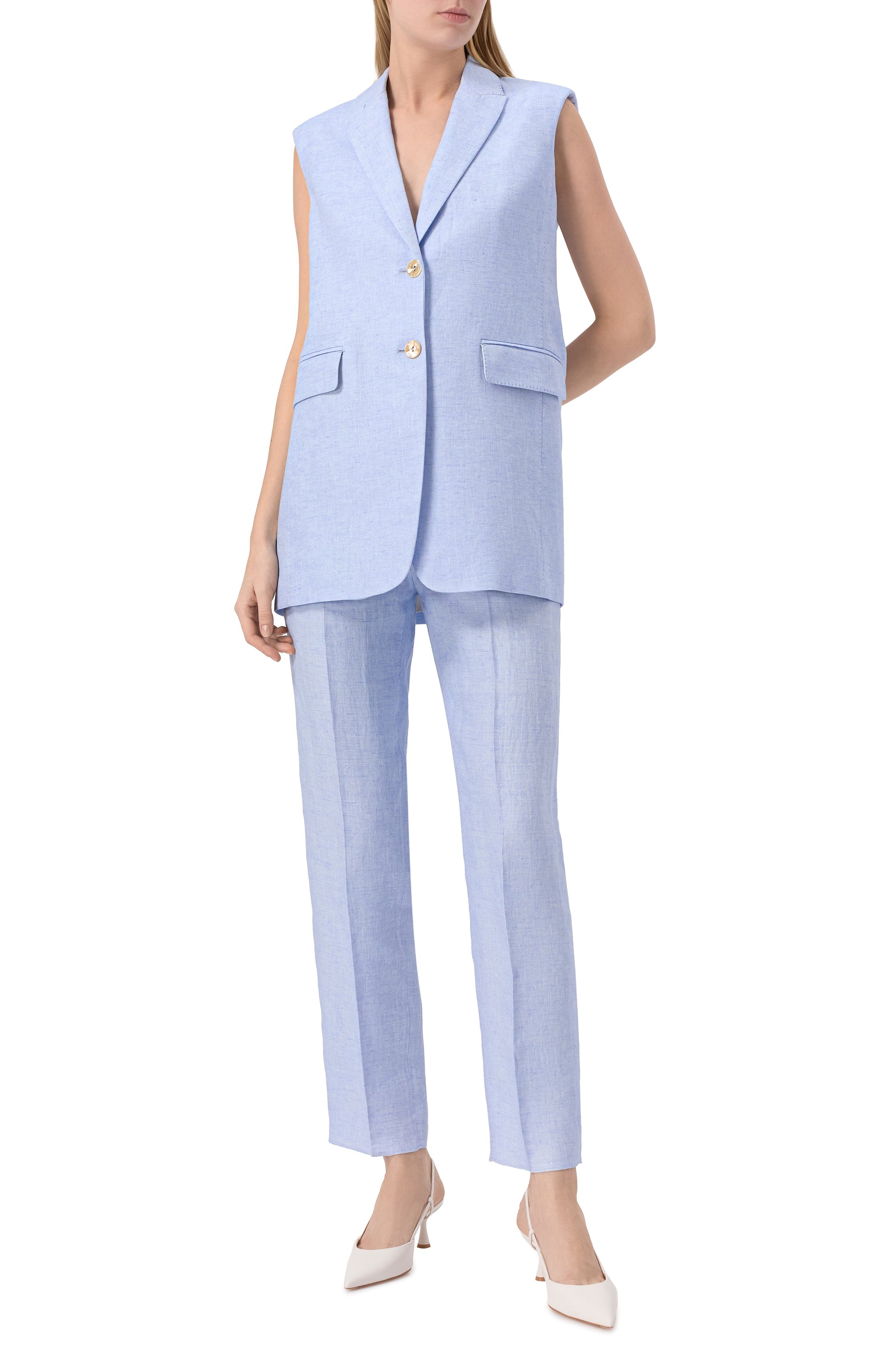 Льняные брюки AGNONA, арт. T70218/U3014, фото 2