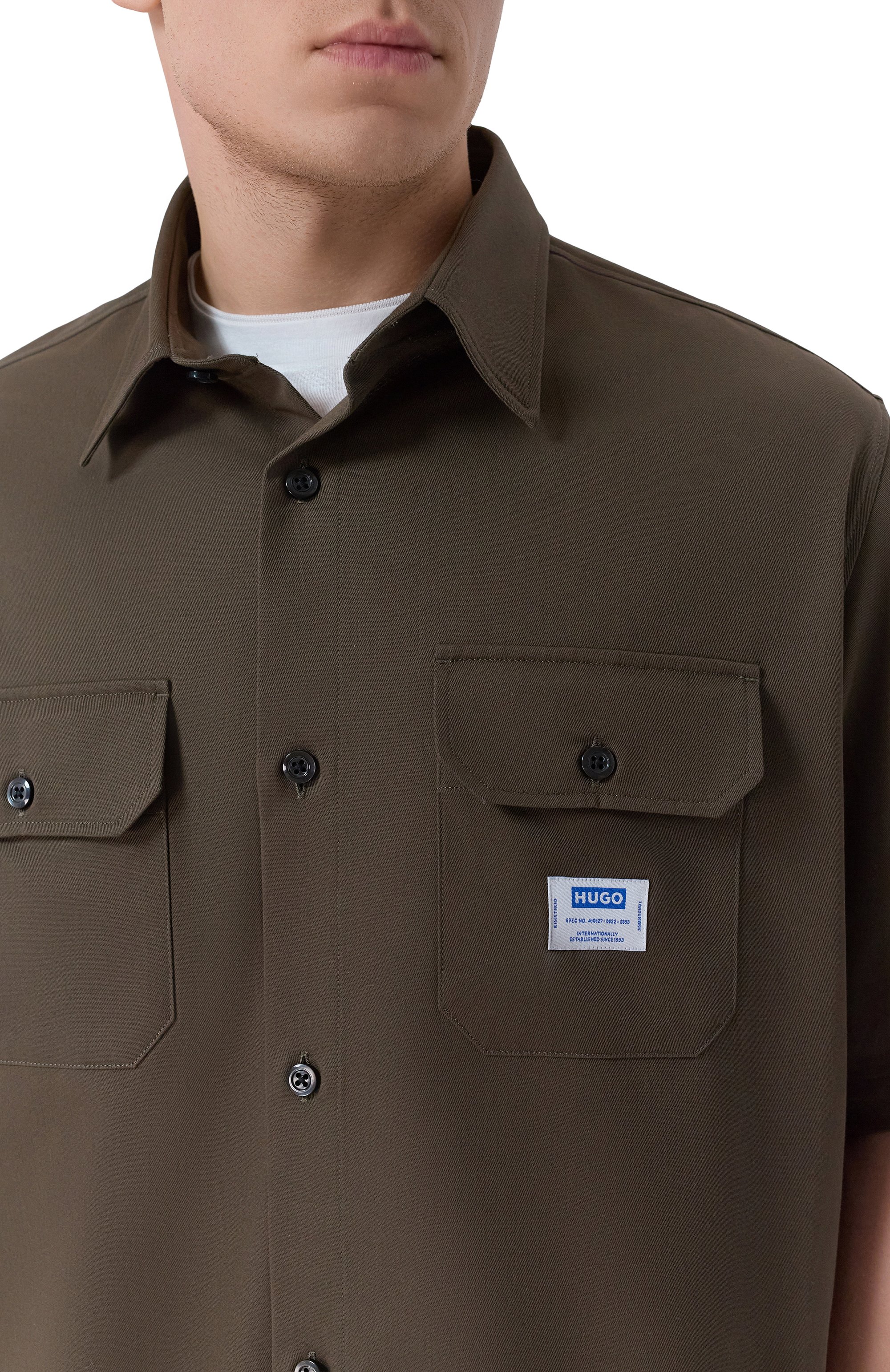 Хлопковая рубашка HUGO BLUE, арт. 50517871, фото 5