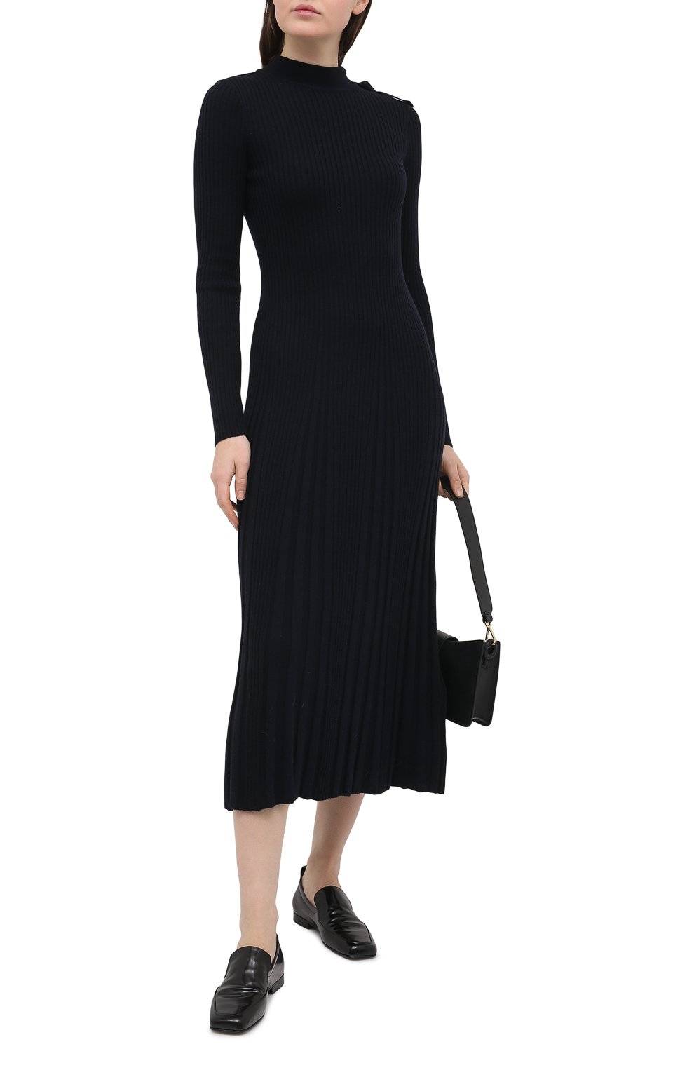 Шерстяное платье REDVALENTINO темно-синего цвета по цене 99500 руб., арт. VR3KD01U/5P6, фото 2 Шерстяное платье REDVALENTINO, арт. VR3KD01U/5P6, фото 2