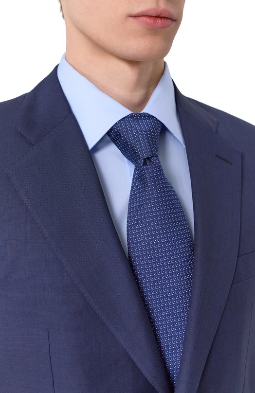 Шелковый галстук Corneliani 25U302-2520306 Синий  25U302-2520306 Фото 2