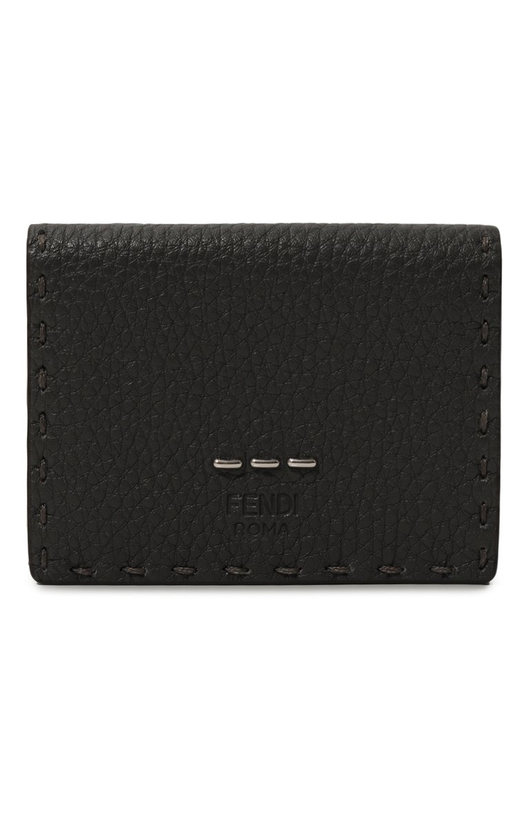 Мужской кожаное портмоне FENDI темно-серого цвета, арт. 7M0280/ADYX/F05IC | Фото 1 (Нос: Не проставлено; Материал сплава: Проставлено; Материал: Натуральная кожа)