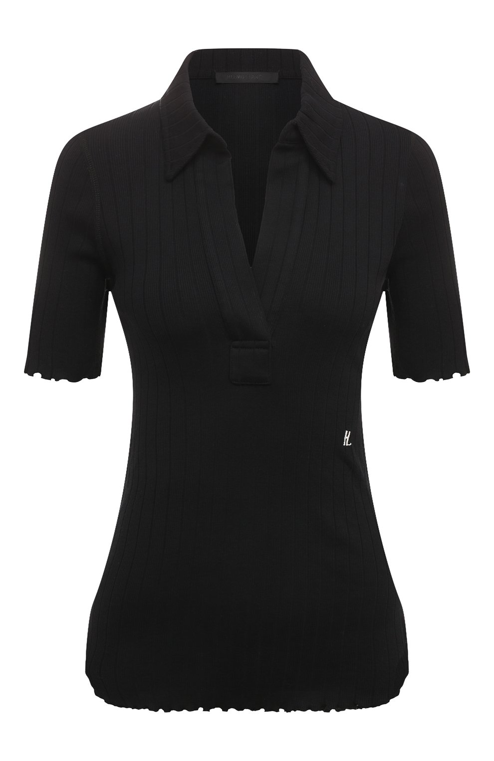 Хлопковой пуловер HELMUT LANG черного цвета по цене 22300 руб., арт. K04DW502, фото 1 Хлопковой пуловер HELMUT LANG, арт. K04DW502, фото 1