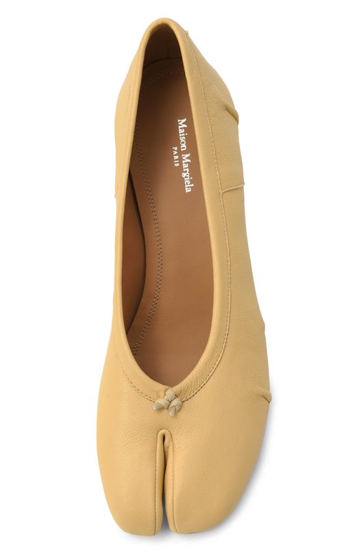 Кожаные туфли Tabi Maison Margiela S58WZ0128/P6378 Бежевый  S58WZ0128/P6378 Фото 6
