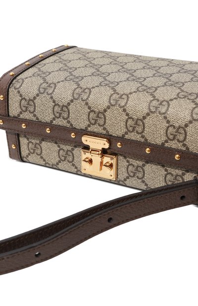 Сумка trunk gg mini GUCCI бежевого цвета по цене 187200 руб., арт. 678460 HUHEG, фото 3 Сумка trunk gg mini GUCCI, арт. 678460 HUHEG, фото 3