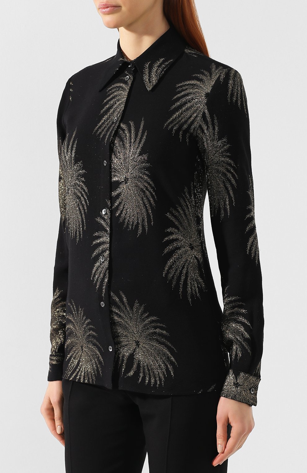 Блузка из вискозы VICTORIA, VICTORIA BECKHAM, арт. SHVV 143A PSS19 LUREX JACQUARD, фото 3