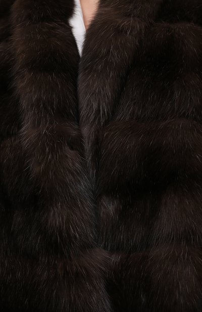 Шуба из меха соболя MANZONI24 коричневого цвета по цене 4135000 руб., арт. 20M816-Z/38-46, фото 5 Шуба из меха соболя MANZONI24, арт. 20M816-Z/38-46, фото 5