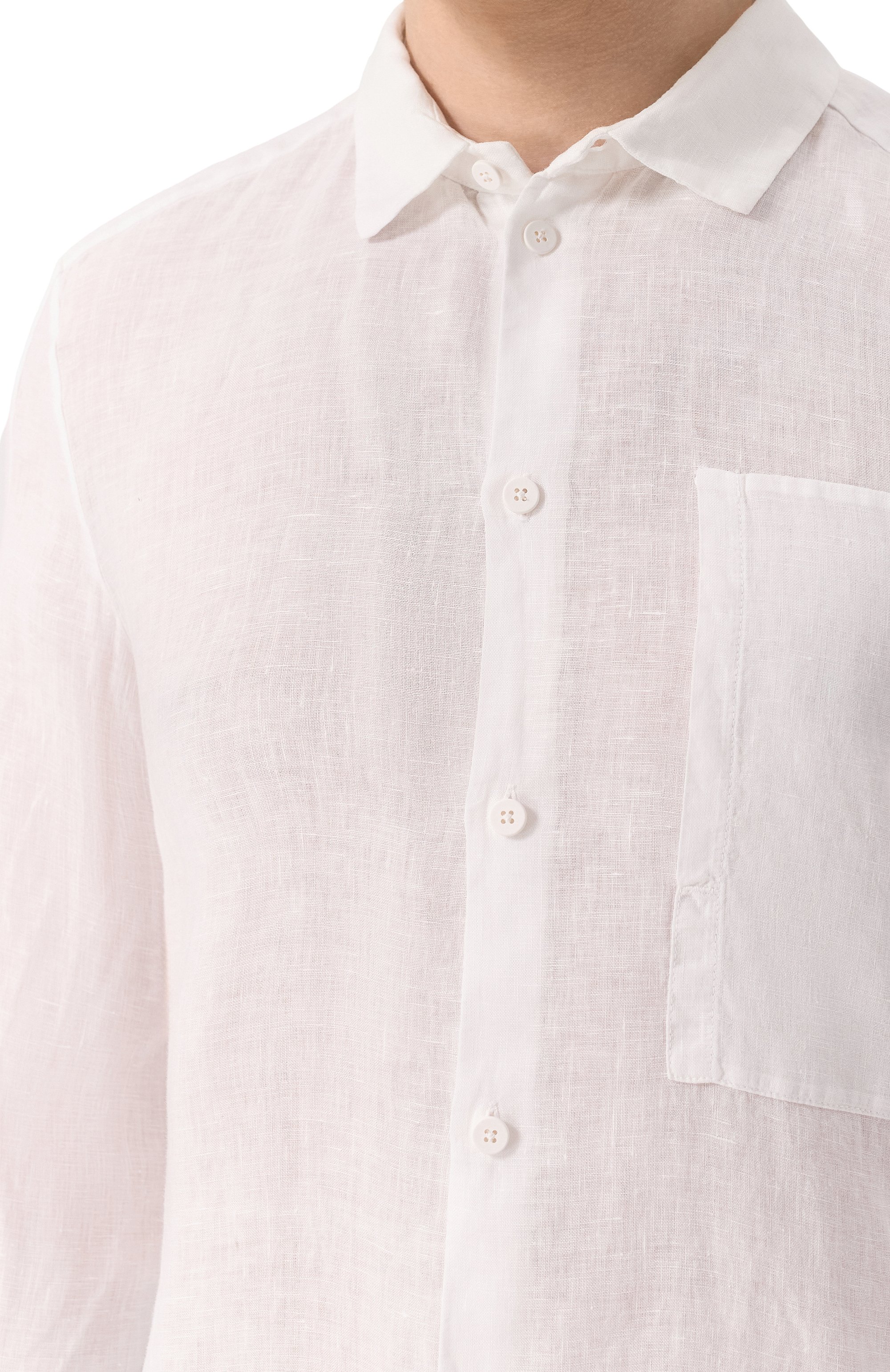 Льняная рубашка TRANSIT белого цвета по цене 31700 руб., арт. CFUTRZV310, фото 5 Льняная рубашка TRANSIT, арт. CFUTRZV310, фото 5