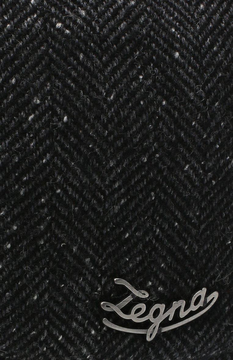 Мужская бейсболка из шерсти и шелка ZEGNA темно-серого цвета, арт. Z8I03/B8E | Фото 3 (Материал: Шерсть, Текстиль; Нос: Не проставлено)