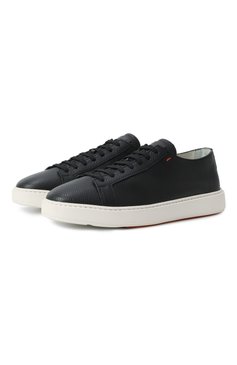 Мужские кожаные кеды SANTONI черного цвета, арт. MBCD21571BARCMMDN01 | Фото 1 (Подошва: Массивная; Материал внутренний: Натуральная кожа; Материал утеплителя: Без утеплителя; Региональные ограничения белый список (Axapta Mercury): RU; Стили: Классический; Материал сплава: Проставлено; Драгоценные камни: Проставлено; Материал внешний: Натуральная кожа; Кросс-КТ: Низкие; ширина носка стельки: 9,5, 9,7, 8,6, 8,8, 8,9, 9, 9,1, 9,3, 9,4; толщина подошвы: 3,8, 3,9, 3,7)