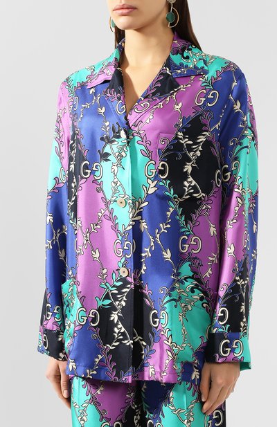 Шелковая рубашка GUCCI, арт. 609466/ZADFN, фото 3
