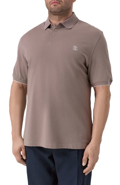 Хлопковое поло BRUNELLO CUCINELLI, арт. ME8548788W, фото 3