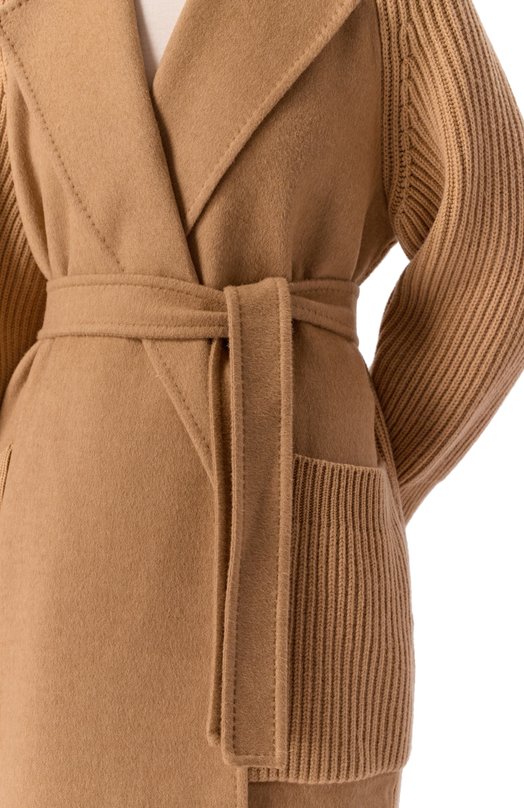 Шерстяное пальто Max Mara BERARD1234 Бежевый  BERARD1234 Фото 5