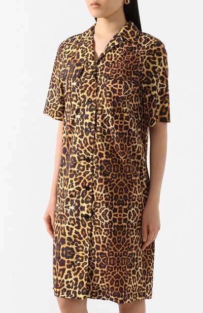 Хлопковое платье DRIES VAN NOTEN леопардового цвета по цене 64800 руб., арт. 201-11048-9006, фото 3 Хлопковое платье DRIES VAN NOTEN, арт. 201-11048-9006, фото 3
