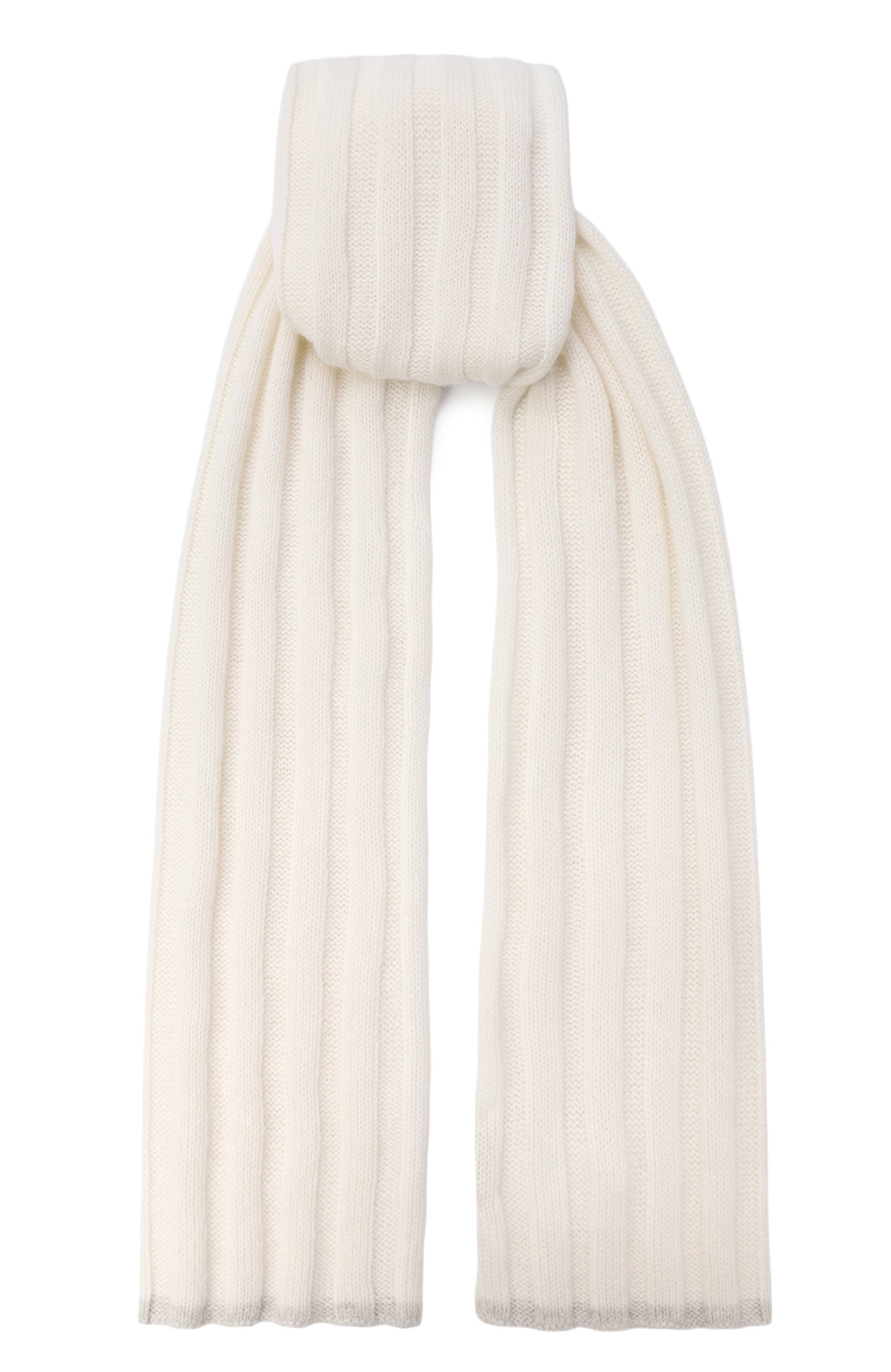 Кашемировый шарф BRUNELLO CUCINELLI молочного цвета по цене 32650 руб., арт. B22M90099A, фото 1 Кашемировый шарф BRUNELLO CUCINELLI, арт. B22M90099A, фото 1
