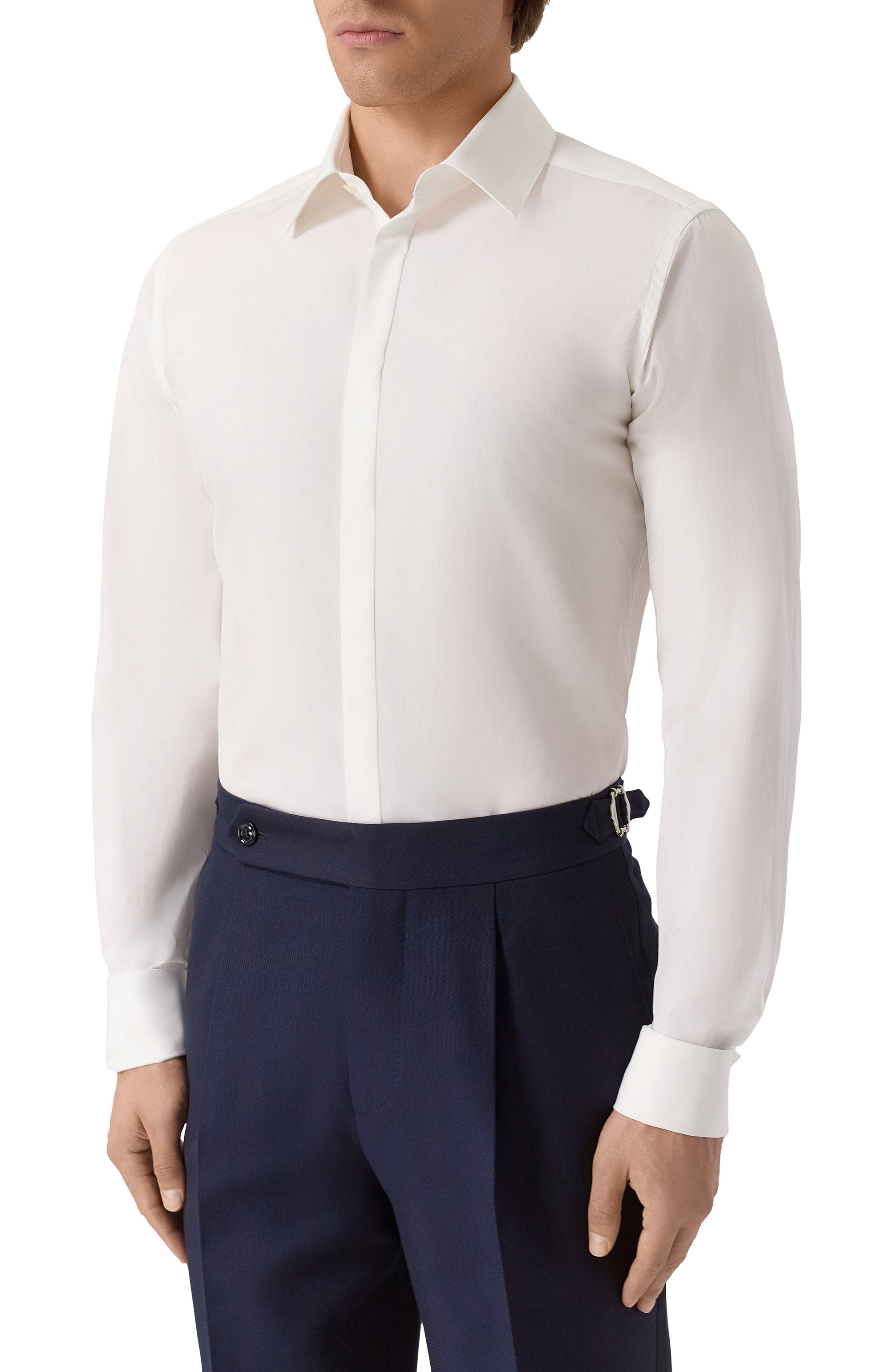 Хлопковая сорочка CORNELIANI белого цвета по цене 37250 руб., арт. 26P900-2691082, фото 3 Хлопковая сорочка CORNELIANI, арт. 26P900-2691082, фото 3