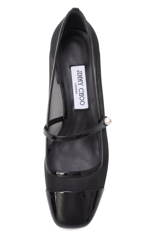 Комбинированные туфли Elisa 45 Jimmy Choo ELISA45TNX Чёрный  ELISA45TNX Фото 6