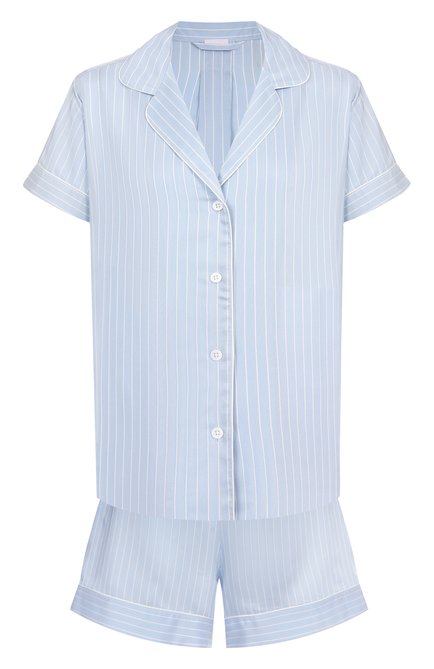 Женская пижама из вискозы и шелка ZIMMERLI голубого цвета, арт. 5149-11102 | Фото 1 (Материал сплава: Проставлено; Нос: Не проставлено; Материал внешний: Вискоза)