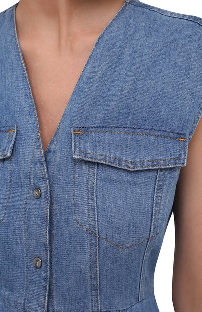 Джинсовое платье 7 FOR ALL MANKIND голубого цвета по цене 32950 руб., арт. JSCBS970DA, фото 5 Джинсовое платье 7 FOR ALL MANKIND, арт. JSCBS970DA, фото 5