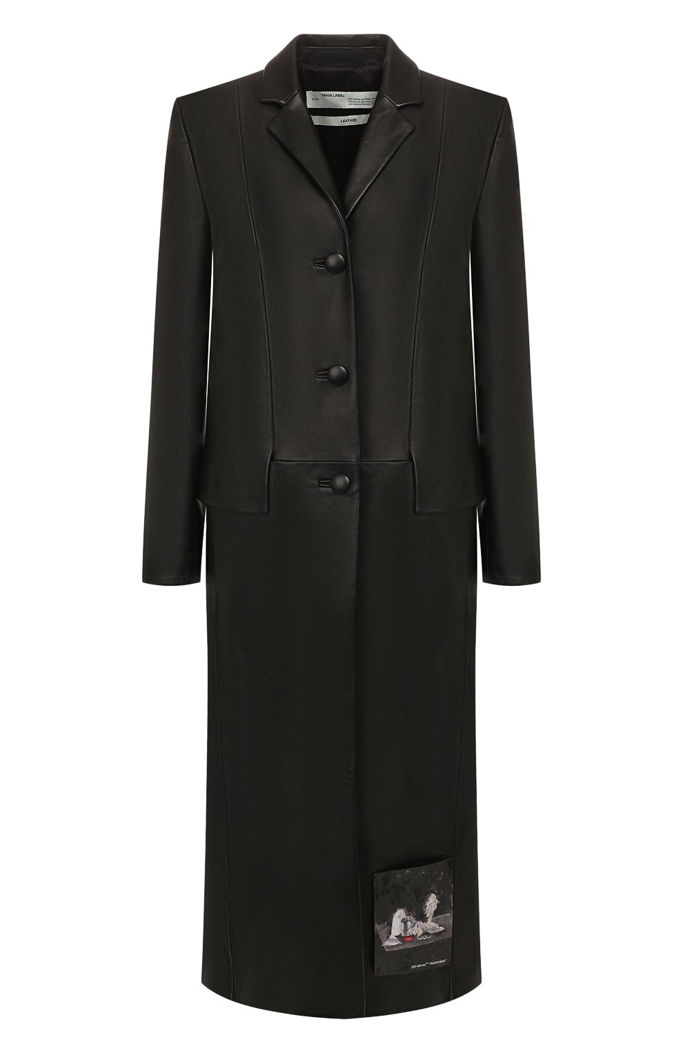 Кожаное пальто OFF-WHITE, арт. 0WJA022F199860501000, фото 1