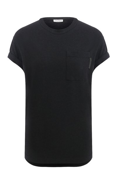 Женская хлопковая футболка BRUNELLO CUCINELLI, арт. M0T18BB300