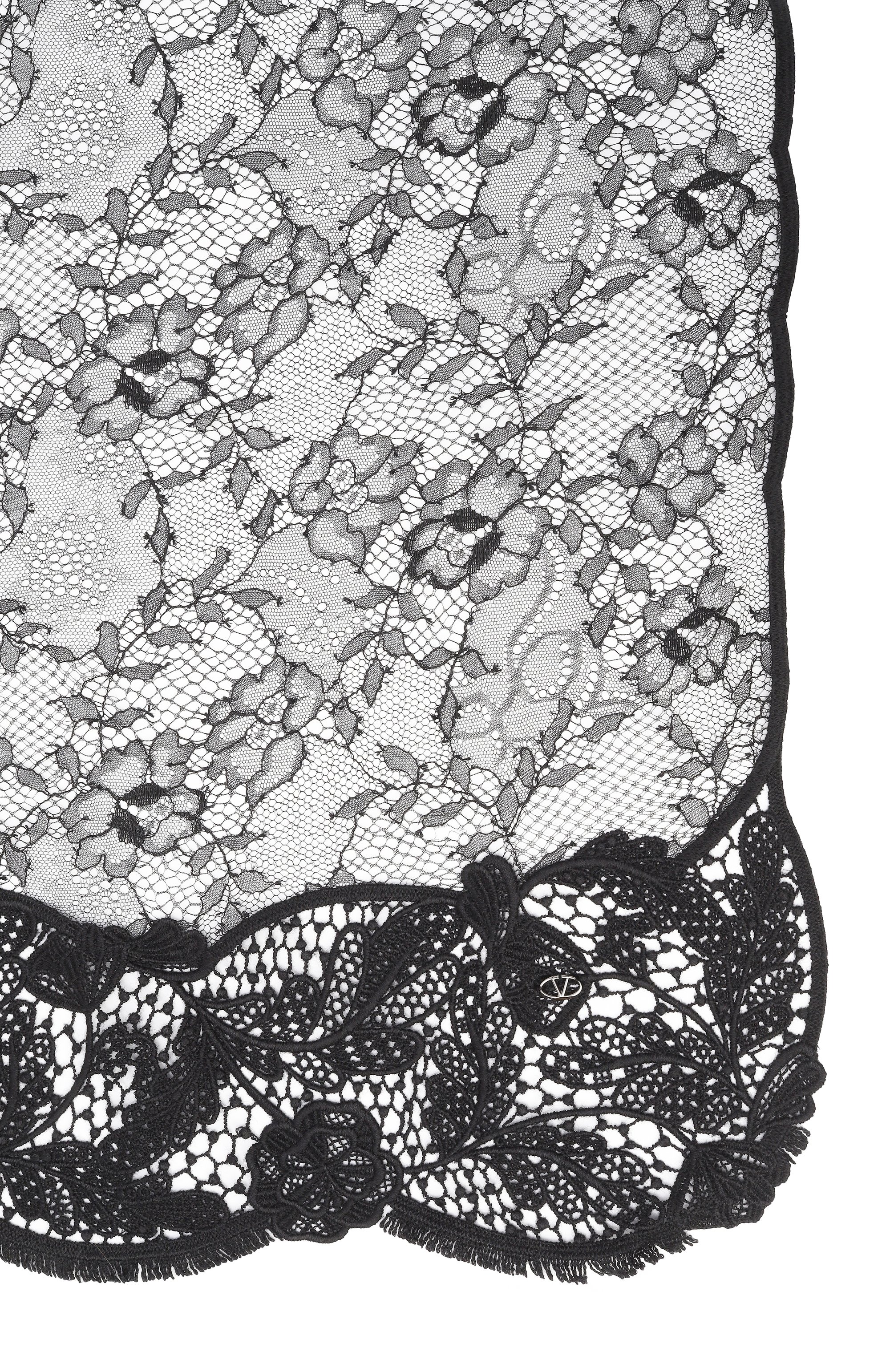 Шарф из шелка и шерсти VALENTINO, арт. 5W0ED007/BUZ, фото 4