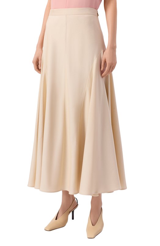 Шелковая юбка Loro Piana FAP2651 Кремовый  FAP2651 Фото 3