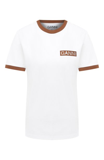 Женская хлопковая футболка GANNI, арт. T2590