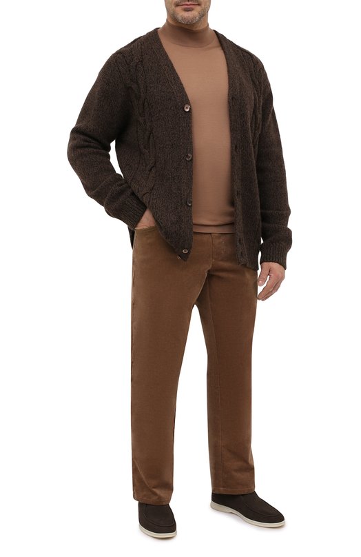 Кардиган из шерсти и кашемира Cruciani Коричневый, фото 2