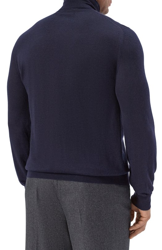 Водолазка из кашемира и шелка Brunello Cucinelli M2300103 Синий  M2300103 Фото 4