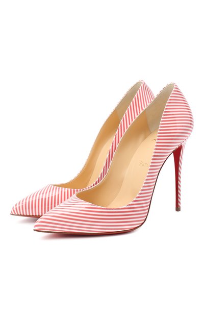 Кожаные туфли pigalle follies 100 CHRISTIAN LOUBOUTIN, арт. pigalle follies 100 patent stripes, фото 1