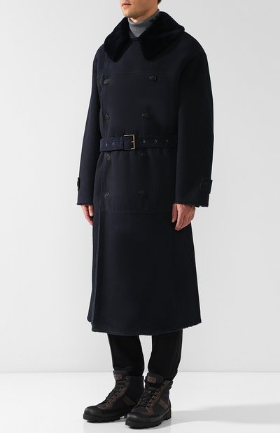 Двубортная дубленка с отложным воротником GIORGIO ARMANI, арт. 1SL02P/1SP26, фото 3