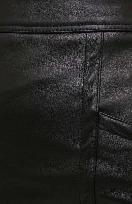 Кожаная юбка Saint Laurent 644258/YC2ZZ Чёрный  644258/YC2ZZ Фото 5