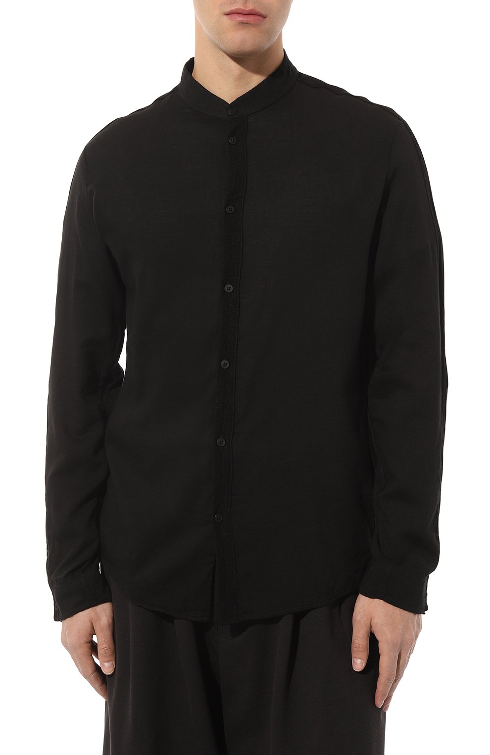 Рубашка из хлопка и шерсти TRANSIT черного цвета по цене 31950 руб., арт. CFUTRVU301, фото 3 Рубашка из хлопка и шерсти TRANSIT, арт. CFUTRVU301, фото 3