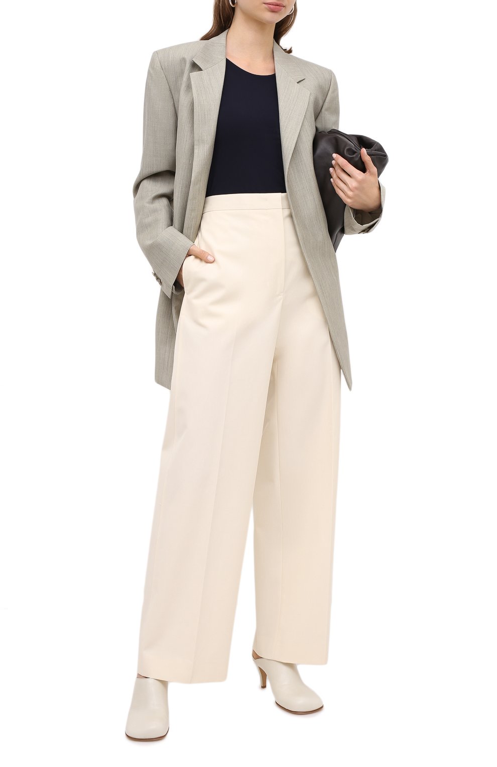 Топ JIL SANDER темно-синего цвета по цене 26350 руб., арт. JSCR705036-WR477108, фото 2 Топ JIL SANDER, арт. JSCR705036-WR477108, фото 2