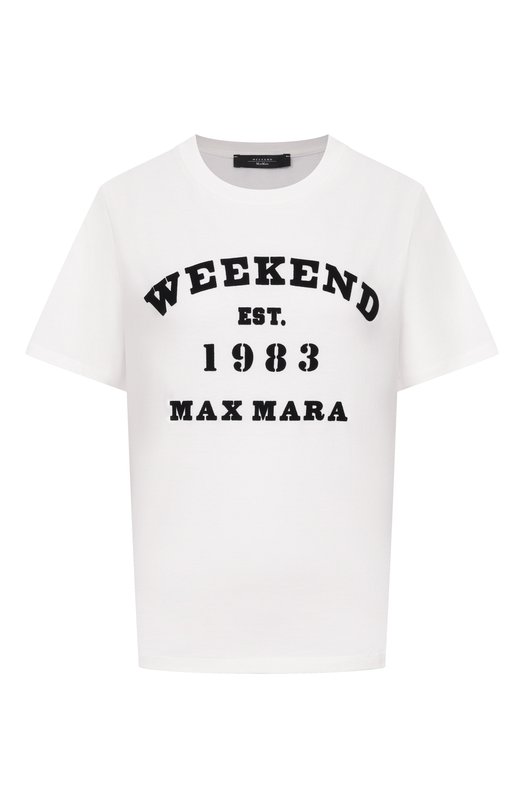Хлопковая футболка Weekend Max Mara TENUE Белый TENUE