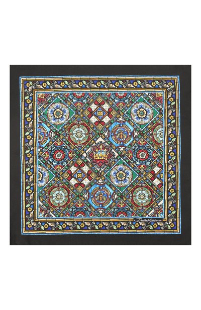 Шелковый платок DOLCE & GABBANA разноцветного цвета по цене 15600 руб., арт. GR412E/G0T15, фото 3 Шелковый платок DOLCE & GABBANA, арт. GR412E/G0T15, фото 3