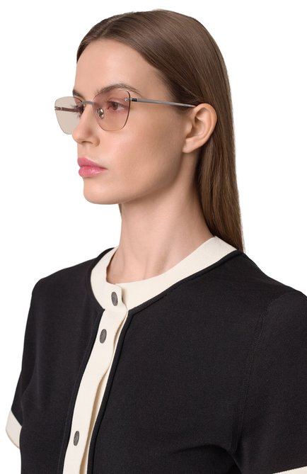 Женские солнцезащитные очки CHANEL розового цвета, арт. 4286ST-C124SR | Фото 2 (Региональные ограничения белый список (Axapta Mercury): Не проставлено; Нос: Не проставлено)